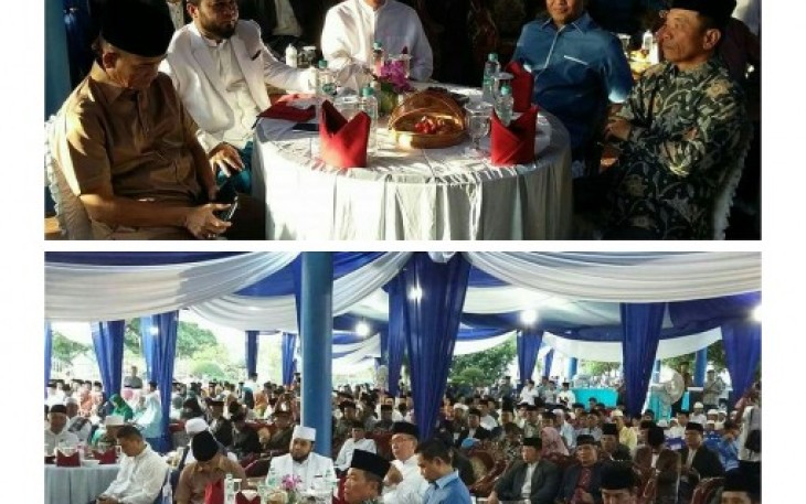 Walikota Bengkulu menggelar buka puasa bersama ratusan santri dan anak yatim di Balai Kota