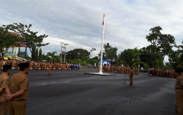 Apel Gabungan Di Pimpin Pejabat Wali Kota Bengkulu Budiman Ismaun