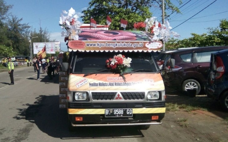 Arak-arakan Paslon Walikota dan Wakil Walikota Bengkulu 2018