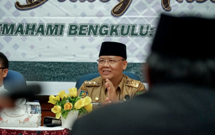 Plt Gubernur Bengkulu Rohidin Mersyah Dalam Acara Dialog Insan Cita Yang Digelar Korps Alumni Himpunan Mahasiswa Islam