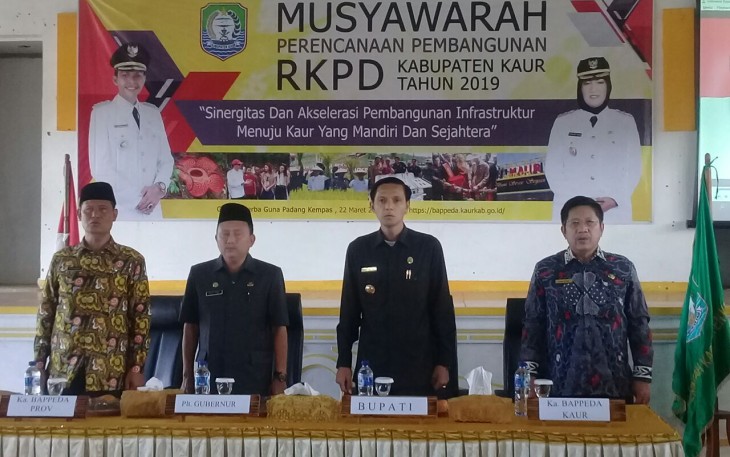 Musrenbang RKPD Kabupaten Kaur Tahun 2019 di Gedung Serba Guna (GSG) Pemda Kaur Kamis (22/03).