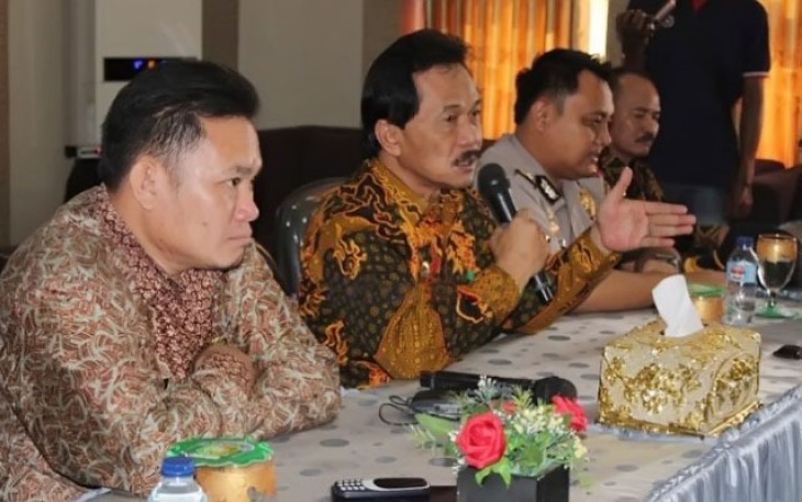 Bupati Bengkulu Tengah di dampingi Wakil Bupati dan Kapolres Bengkulu Utara