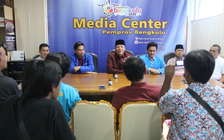 Jumpa pers KNPI Bengkulu difasilitasi Pemprov