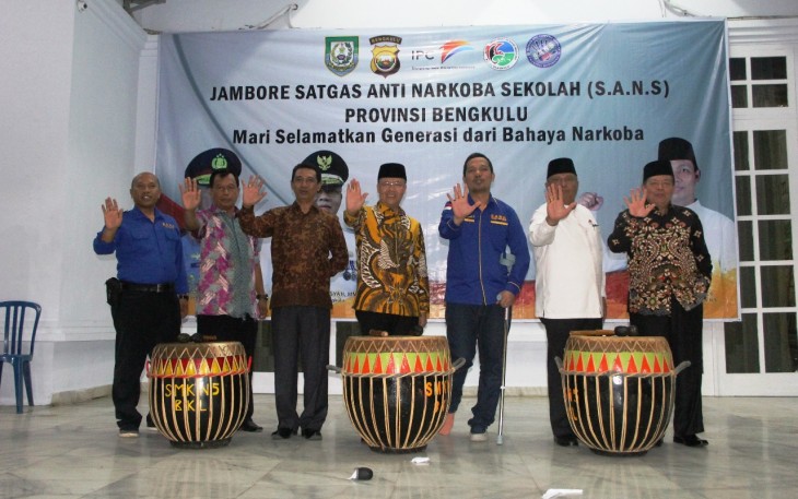 Plt Gubernur Rohidin Mersyah Hadir dan Meresmikan Pelaksanaan Jambore Satgas Anti Narkoba Sekolah 