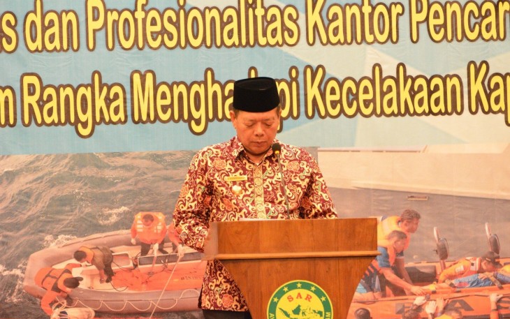 PJ Wali Kota Budiman Ismaun Menghadiri Rapat Koordinasi Badan Nasional Pencarian Dan Pertolongan (Basarnas)