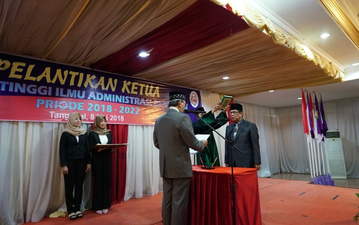 Pelantikan Ketua Sekolah Tinggi Ilmu Administrasi Bengkulu Periode 2018-2022