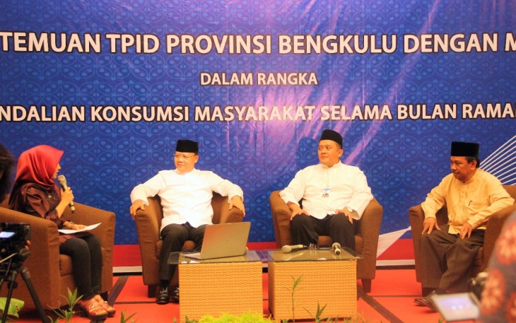 Gubernur Bengkulu Dr. H. Rohidin Mersyah, MMA menghadiri Pertemuan TPID Provinsi Bengkulu dengan MUI Provinsi Bengkulu.