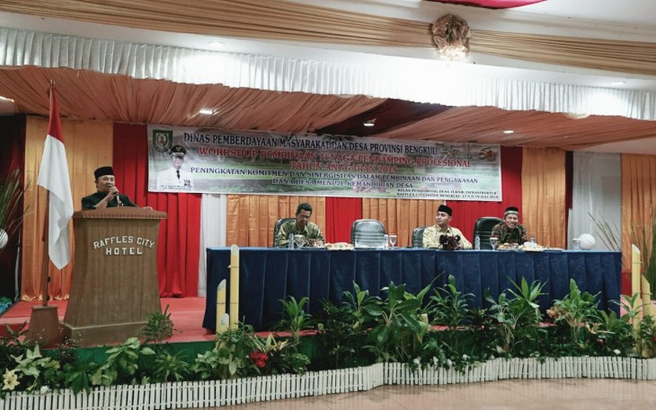 Sekretaris Daerah Provinsi Bengkulu Nopian Andusti Membuka Workshop Pembinaan Tenaga Pendamping Profesional Tahun 2018 