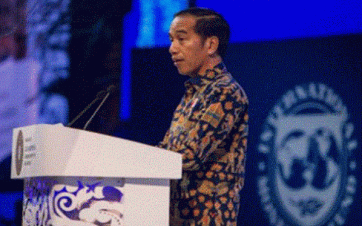 Jokowi Pidato di IMF-World Bank. Foto (intainews.com)