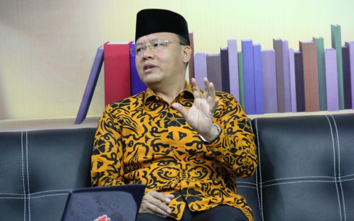 Plt Gub saat wawancara di salah satu stasiun televisi lokal Bengkulu.