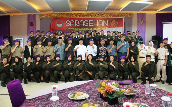 Plt Gubernur Bengkulu Rohidin Mersyah hadir dan meresmikan Pembukaan Sarasehan Pertahanan Negara di Lingkungan Perguruan Tinggi