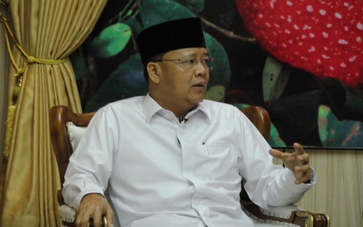 Plt Gubernur Bengkulu saat Wawancara Program Selamat Pagi Bengkulu Dengan Tema Semangat Investasi dan Eksplorasi Bengkulu.