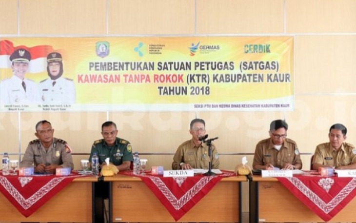 Pembentukan Tim Satgas KTR Kabupaten Kaur