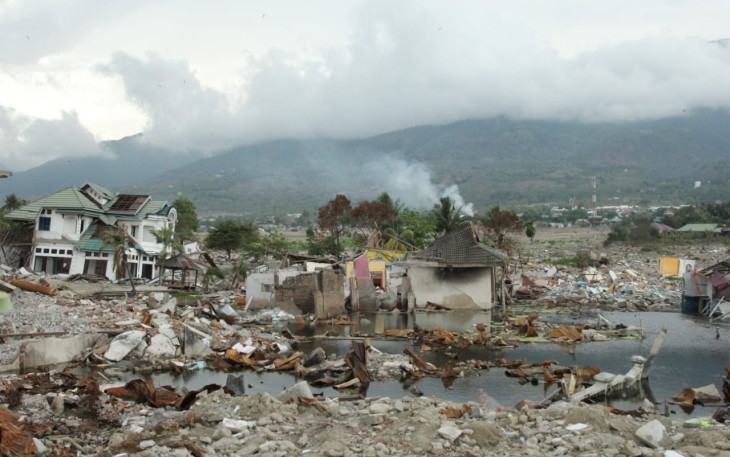Daerah yang terkena likuifaksi di Palu