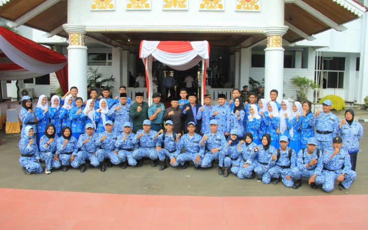 Foto bersama usai upacara hari Bela Negara