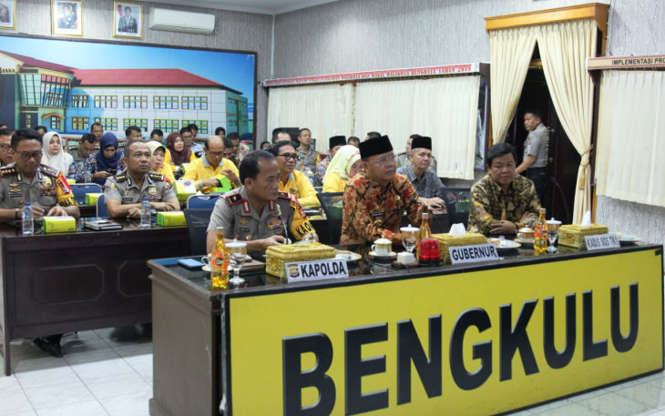 Gubernur Bengkulu Rohidin Mersyah hadir pada Video Conference terkait Penandatanganan Nota Kesepahaman Antara Kemensos.