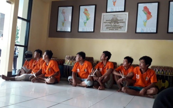 Kawanan jambret dan pencuri saat diamankan Polres Bengkulu