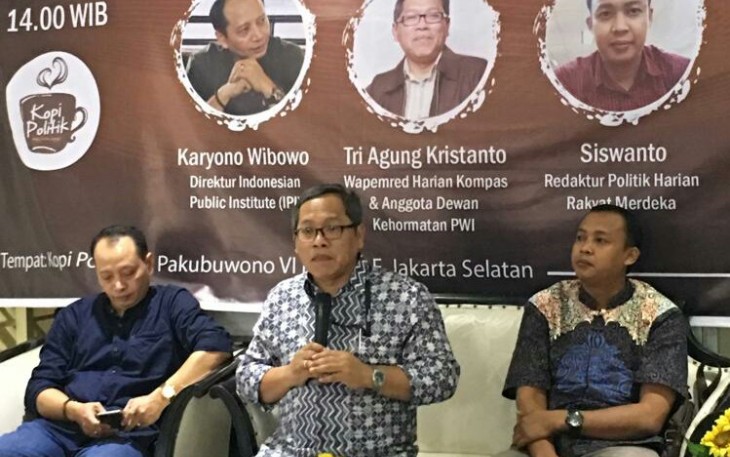Tri Agung Kristanto dalam diskusi Jaringan Nasional Jurnalis Anti Hoaks