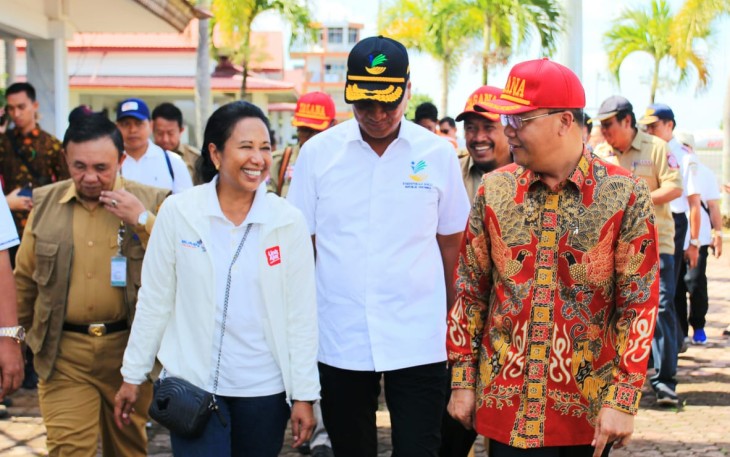 Menteri Sosial RI Agus Gumiwang Kartasasmita dan Menteri Badan Usaha Milik Negara Rini Soemarno Datang ke Bengkulu
