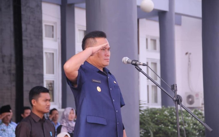 Wakil Bupati Bengkulu Tengah  Septi Peryadi S.Tp Jadi Inspektur Upacara 