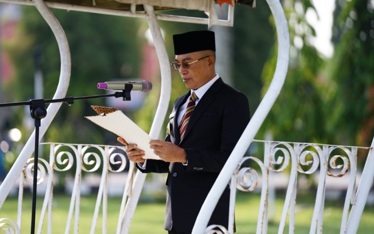 Bupati Bengkulu Selatan Gusnan Mulyadi Selaku Inspektur Upacara 