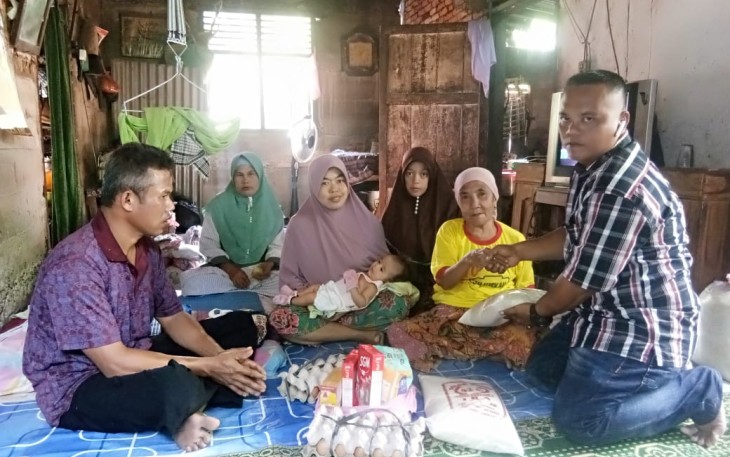 GWI Kabupaten Kampar Salurkan Bantuan Sembako Pada Warga 