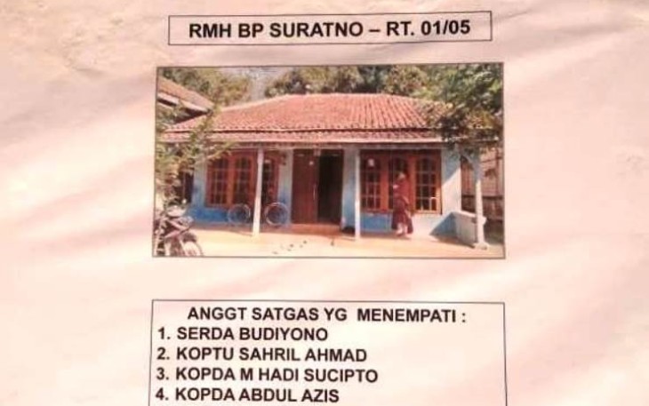 Rumah Warga Desa Jatimulya yang dihuni Satgas TMMD Tegal