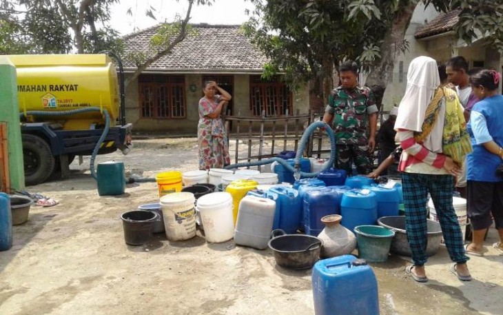 Bantuan Air Bersih Instansi PU Bagi Desa Jatimulya lokasi TMMD Tegal