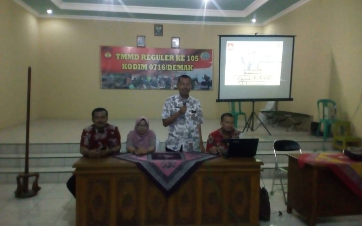 Penyuluhan PBB di gelar di lokasi TMMD Kodim Demak