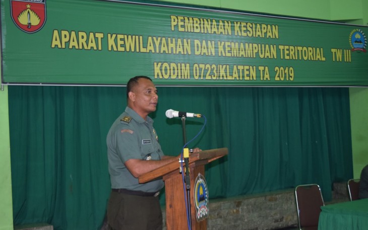 Prajurit Kodim Klaten Terima Pembinaan Kemampuan Teritorial