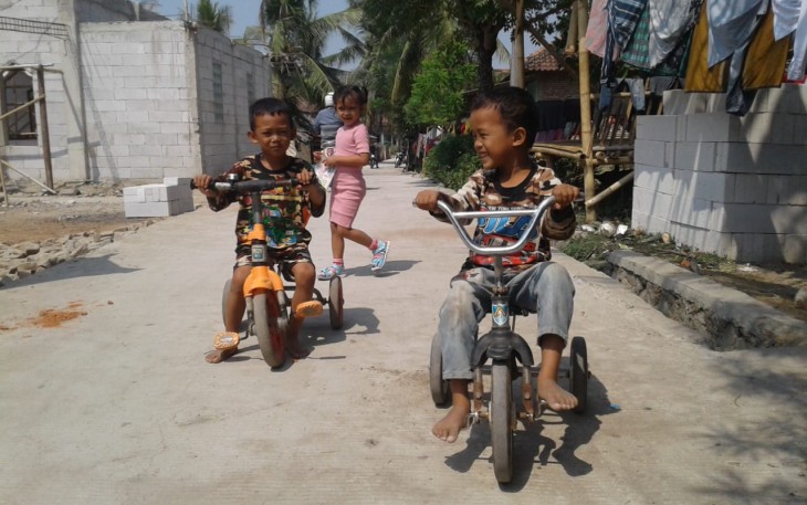 Jalan usai pengecoran anak ank ceria
