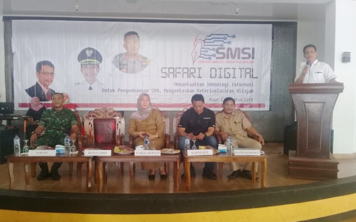 Ketua SMSI Provinsi Bengkulu Dr Rahimandani saat memberikan sambutan