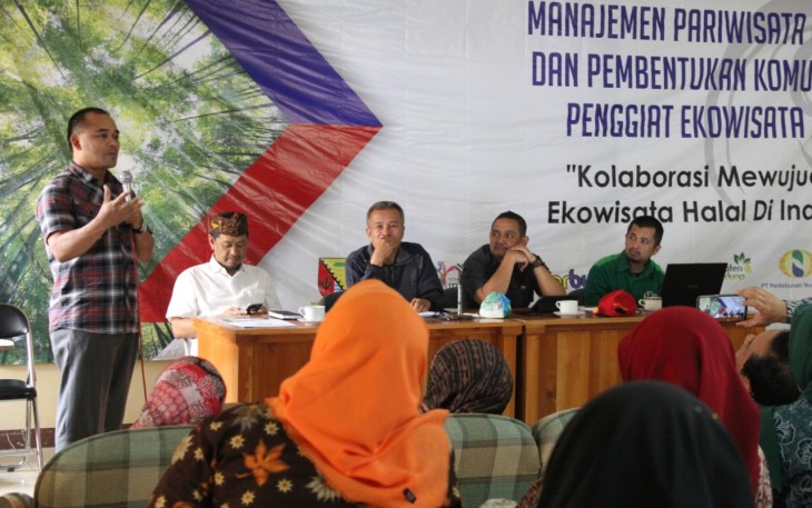 Ketua DPRD Kabupaten Bandung H Sugianto Saat Hadir Dalam Workshop Wisata Halal di Aula Kantor PTPN VIII Rancabali Kabupaten Bandung