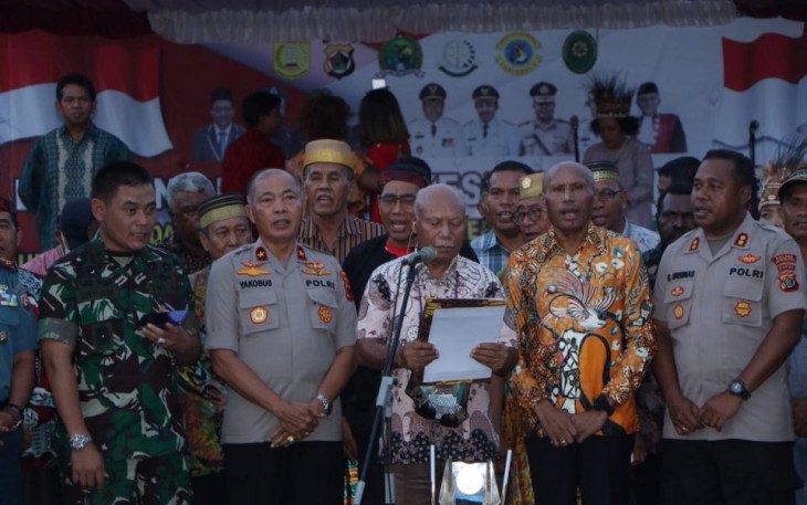 Kota Jayapura Deklarasi Kesepakatan Damai Bersama 