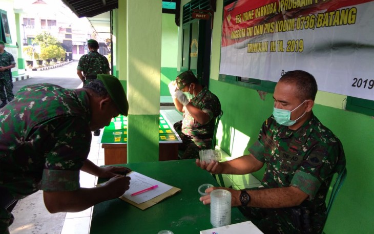 Kodim Batang Gelar Sosialisasi dan Tes Urin Kepada Anggota