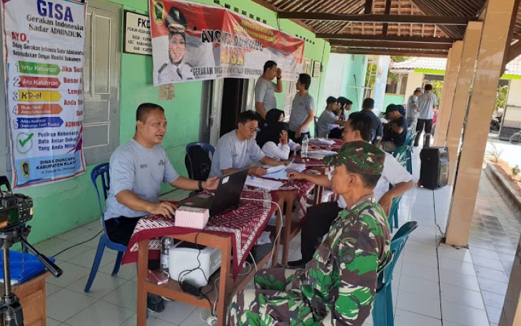 Dukcapil Klaten Berikan Pelayanan di Lokasi Karya Bhakti Mandiri