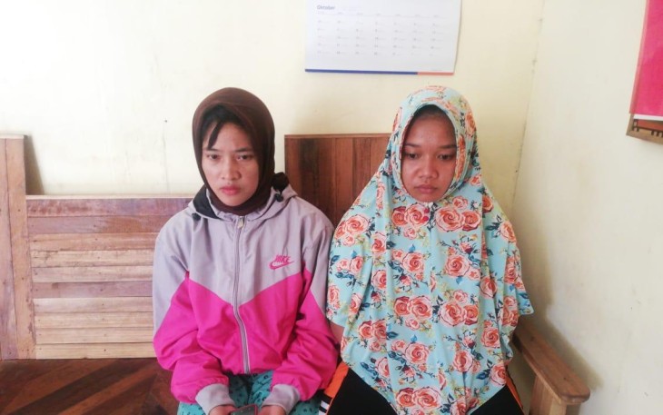 Korban saat melapor ke Polsek Tanoh Jambo Aye