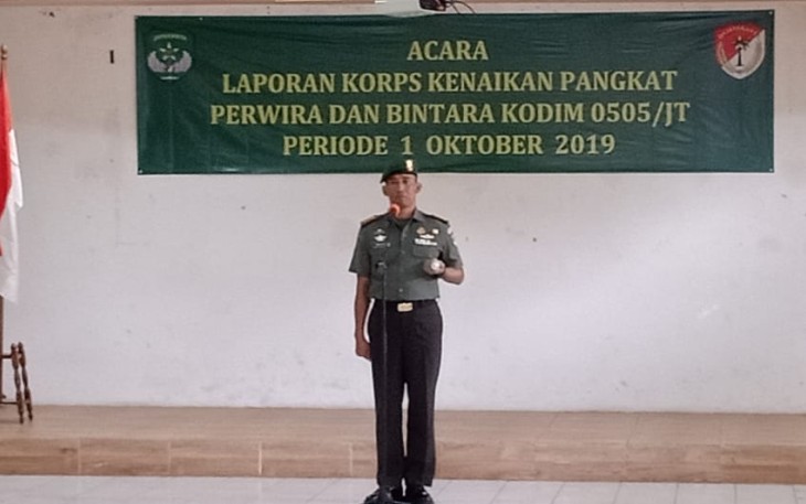 Korp Raport Kenaikan Pangkat di Pimpin Dandim 0505/Jakarta timur