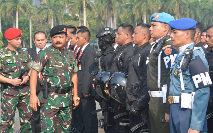 Panglima TNI Gelar Pasukan Pam Pelantikan Presiden dan Wakil Presiden