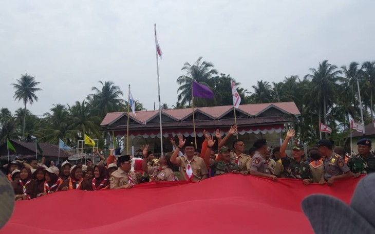 Kegiatan Perkemahan Roverway Aceh tahun 2019 yang dilaksanakan di Pulau Banyak Kabupaten Aceh Singkil dibuka.