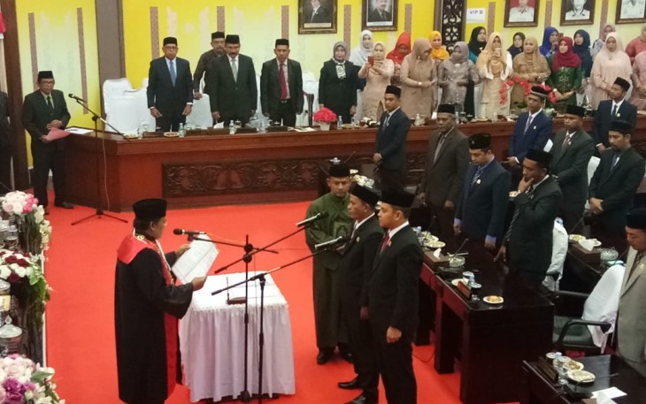Pelantikan unsur pimpinan DPRK Aceh Utara