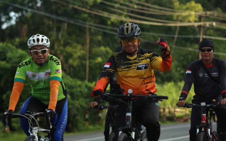 Kasdam IM Ikuti Gowes Tour De Calang