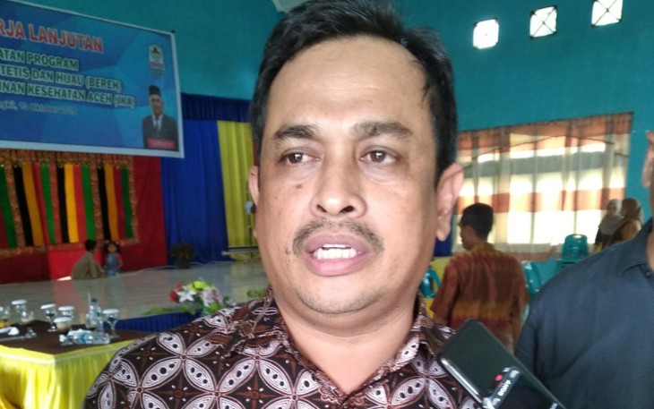 Kadis Kesehatan Aceh Hanif saat ditemui wartawan, digedung serba guna Singkil Kabupaten Aceh Singkil.