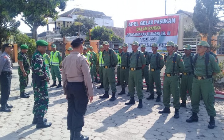 TNI Polri Dan Linmas Lakukan Apel Kesiapan Pengamanan Pilkades