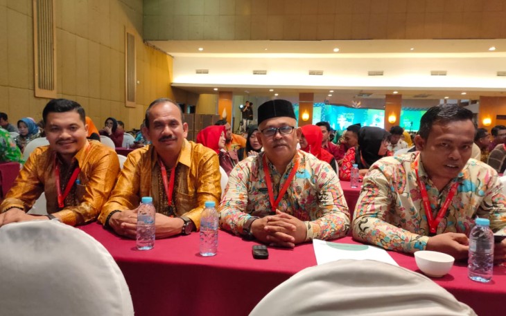 Kepala SD Negeri 1 Kuala Baru Soehardi saat menghadiri grand final lomba budaya mutu katagori 3T ke-6 ditingkat Nasional Sekolah Dasar di Surabaya