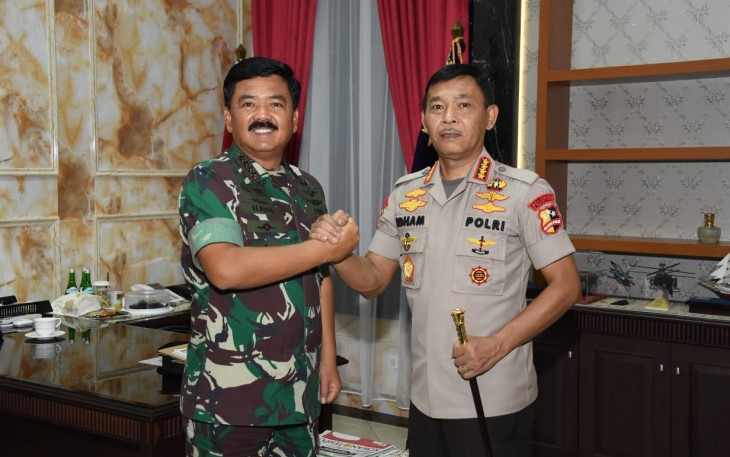 Panglima TNI Menerima Kunjungan Perdana Kapolri