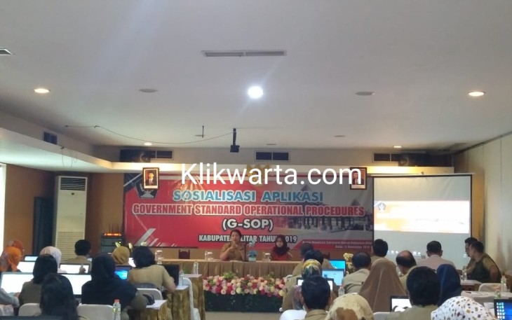 Suasana Kegiatan Sosialisasi G SOP Pemerintah Kabupaten Blitar 