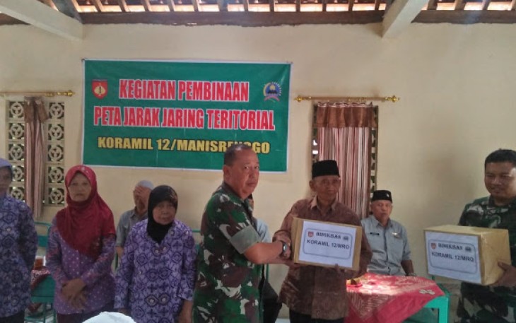 Koramil 12/Manisrenggo Lakukan Pembinaan Peta Jarak Jaring Teritorial