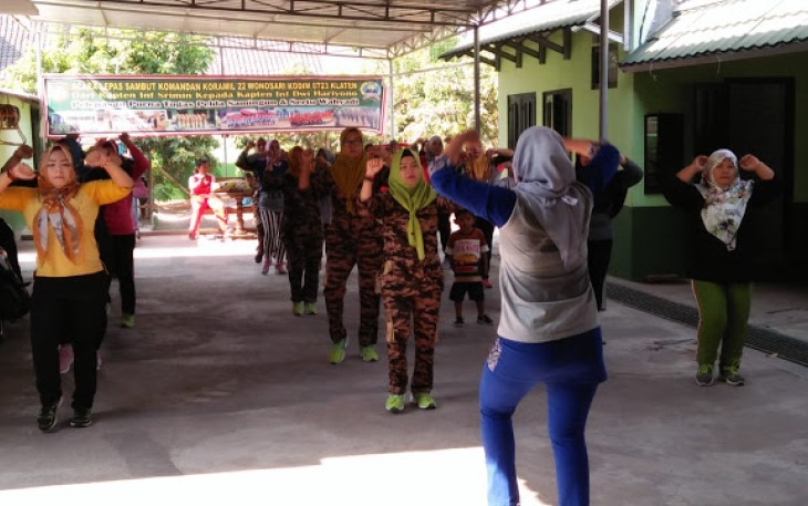 Persit Wonosari Jaga Kebugaran Dan Pererat Kebersamaan   