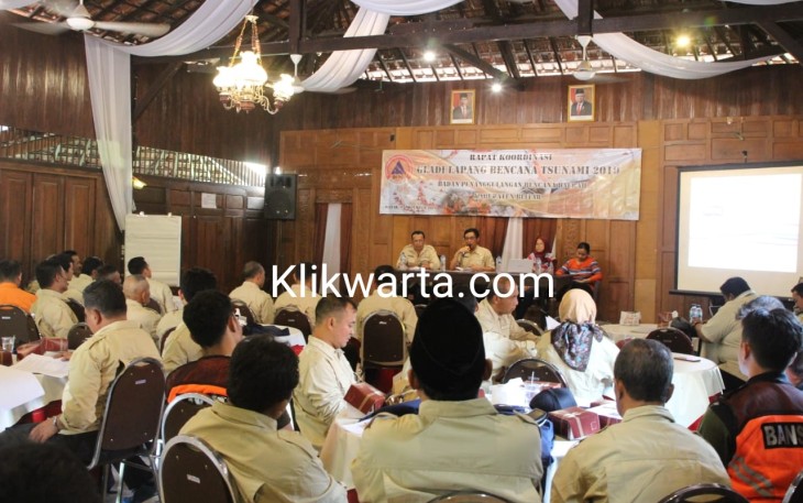 Suasana Rakor Geladi Lapangan Bencana Tsunami 